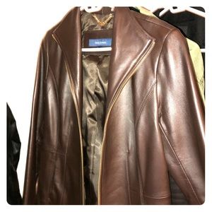 Cole Haan Leather Jacket - Brown